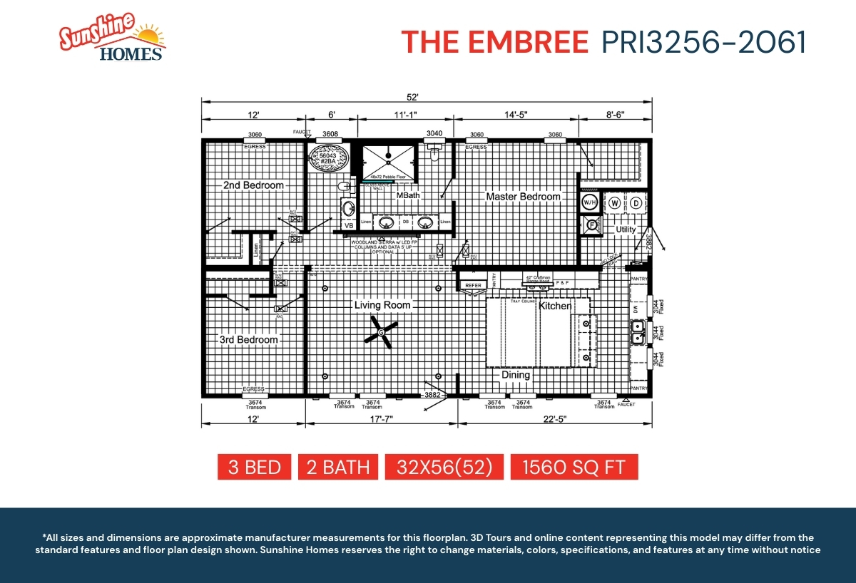 Prime The Embree PRI3256-2061 by Sunshine Homes - Marty Wright